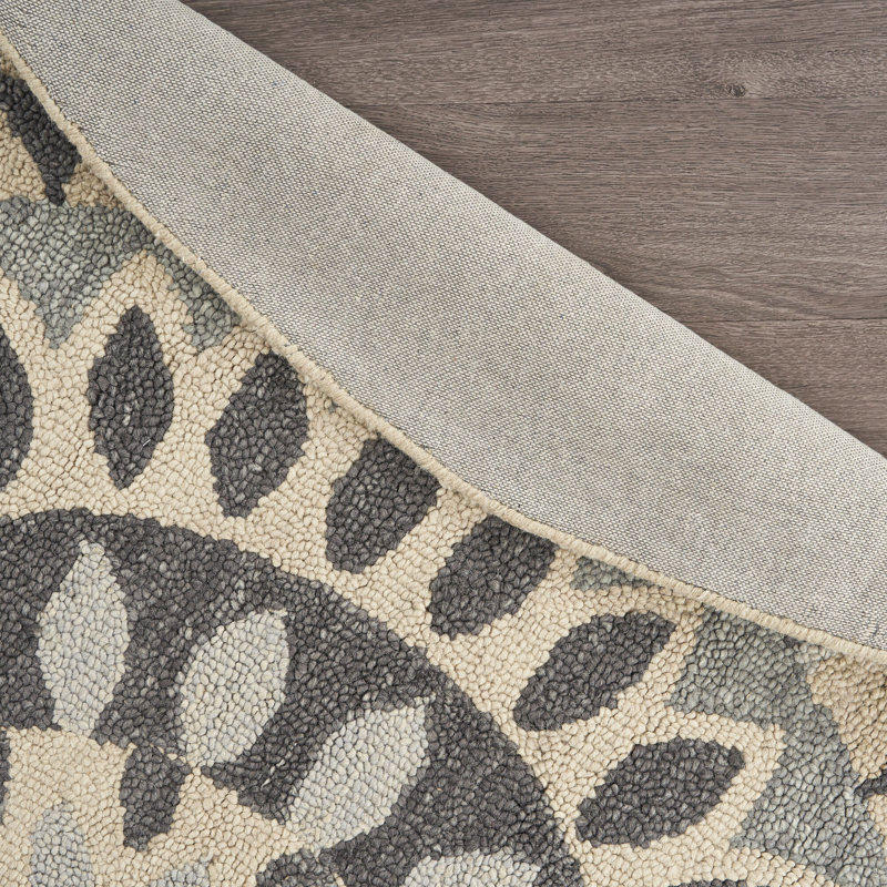 Tapis en laine touffeté à la main Elmbridge, Rond 4 pi