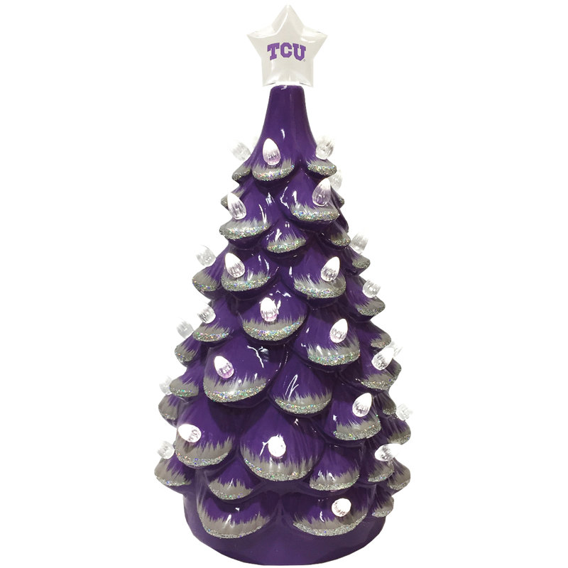 Arbre en céramique NCAA College Spirit, Tcu Horned Frogs