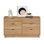 Commode double à 6 tiroirs de 52,5 po de largeur pour la chambre à coucher, commode, mobilier de chambre à coucher moderne Chaunta, l 16 po x l 52,5 po x H 29,5 po, chêne naturel