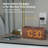 Wooden Digital Alarm Clocks For Bedrooms: Dimmable Dual Alarm Clock With Large Numbers For Bedside Desk - Brown