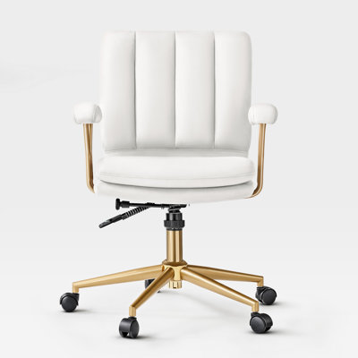 Adena, Velvet Swivel Desk Chair