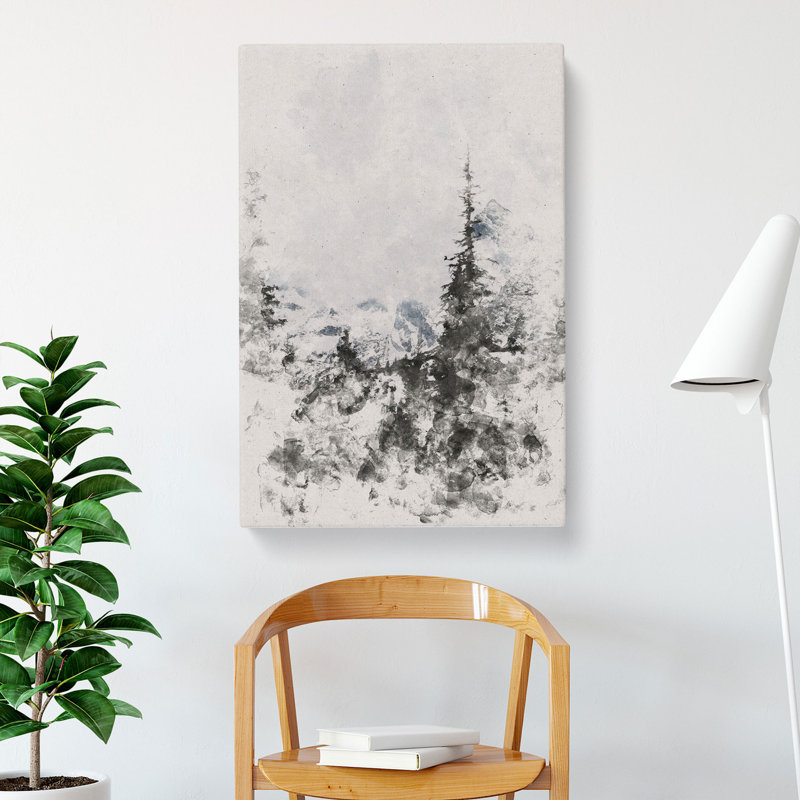 Forest And Mountain Landscape - Wrapped Canvas, 60cm H x 40cm W x 3cm D