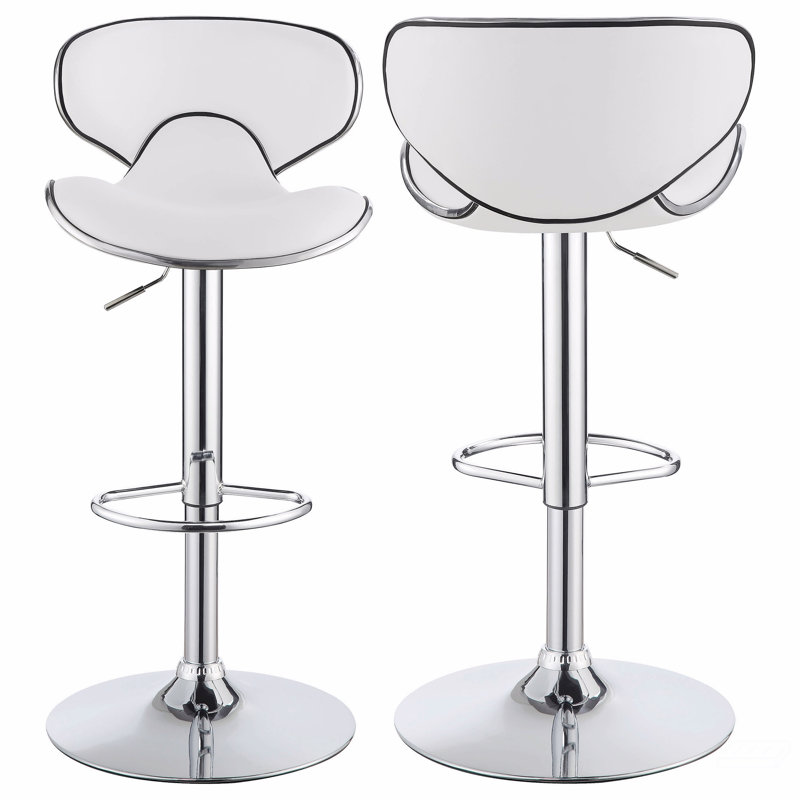 Tabouret de bar rembourré réglable (ensemble de 2)