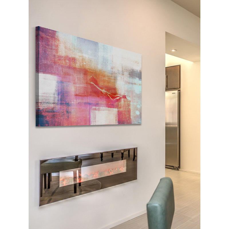 « chaleureux rose rose », impression sur toile tendue, H 16 po x l 24 po x P 1,5 po