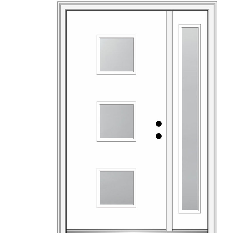 Portes d'entrée pré-suspendues avec projecteur Spotlight, Côté gauche