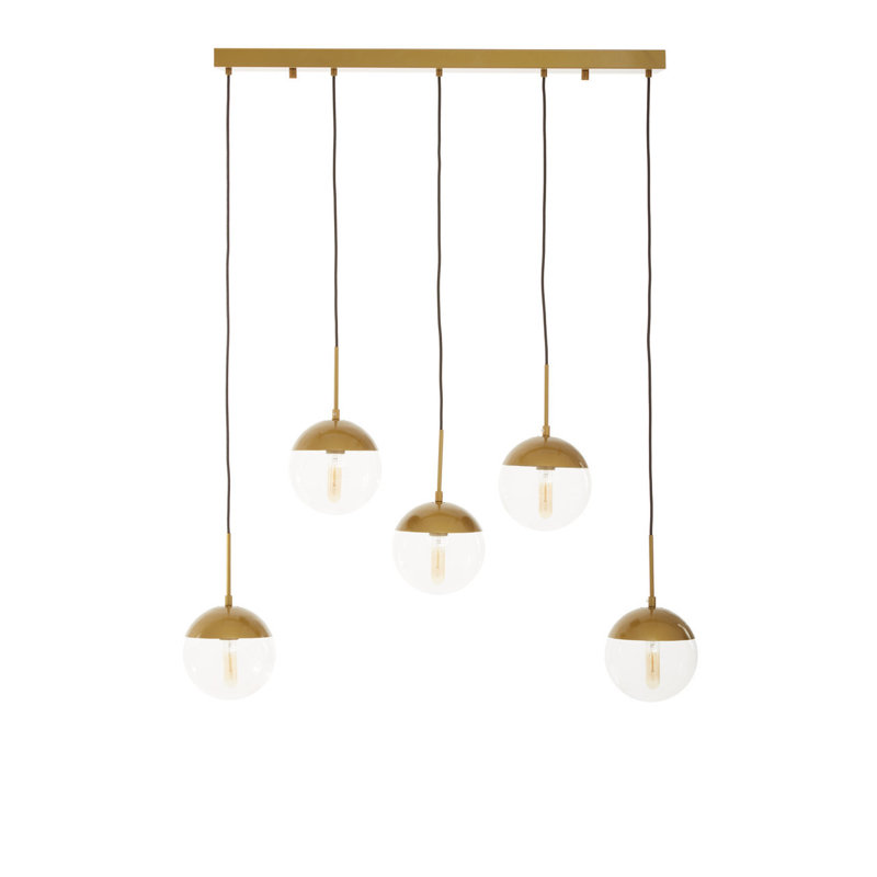 Royce 5 - Light Kitchen Island Pendant, Gold