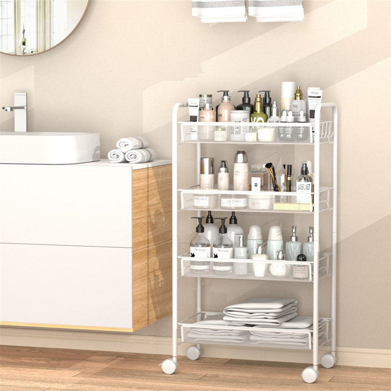 Elish Kitchen Cart, White