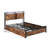 Queen Bed Frame with Charging Station, LED Light Strip, 4 Rolling Storage Drawers