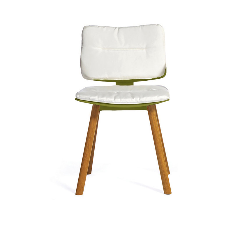 Chaise de patio Coco, Canvas Natural, Vert olive / faux teck, Yes
