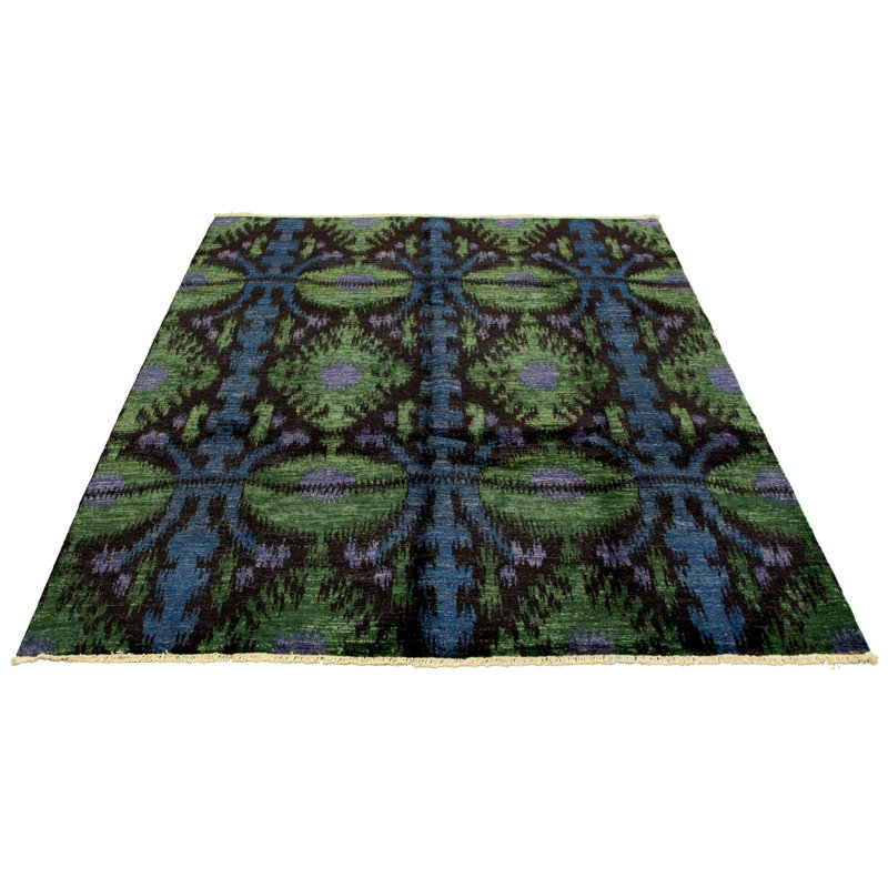 Tapis unique en laine noué à la main 8 pi x 10 pi 3 po nouvel âge Peshawar