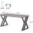 55" Modern Heavy Duty Writing Desk – Rustic Grey Wood, Z-Shaped Metal Legs, Ideal for Home Office-121082360
