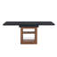 Table de salle à manger extensible avec rangement, 150 à 180 cm, table rectangulaire noire coulissante, structure en noyer, capacité de 4 à 8 personnes, structure télescopique, extension fluide, largeur de 80 cm, hauteur de 76 cm, bicolore