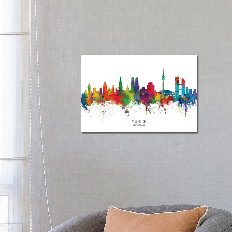 Munich Germany Skyline by Michael Tompsett - Wrapped Canvas Print, 66.04 cm H x 45.72 cm W x 3.175 cm D