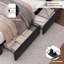 Lit de rangement rembourré avec tête de lit en flanelle capitonnée à 4 tiroirs Kanisha-533601484-533601483