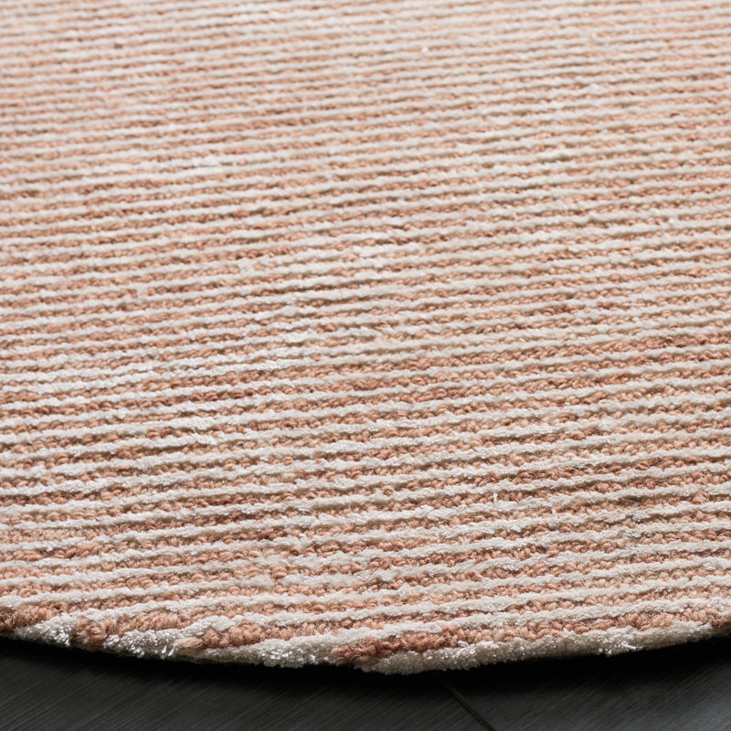 Soho Hand Tufted Viscose;Wool;Cotton Solid Color Indoor Rug, Round 6'