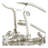 3 Handle Bathroom Clawfoot Tub Faucet with Diverter-98016264