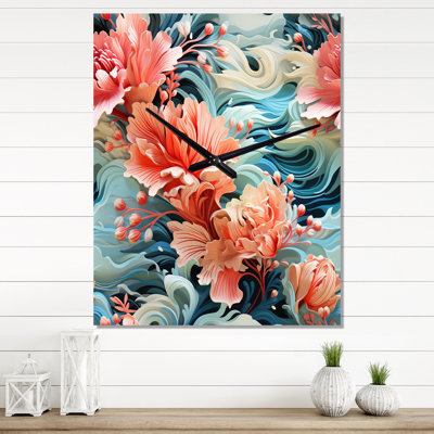 Mirage Tropical Pattern - Tropical Wall Clock