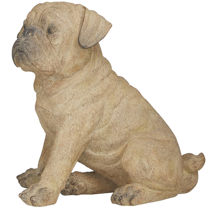 Sculpture de carlin éclectique, Brun clair
