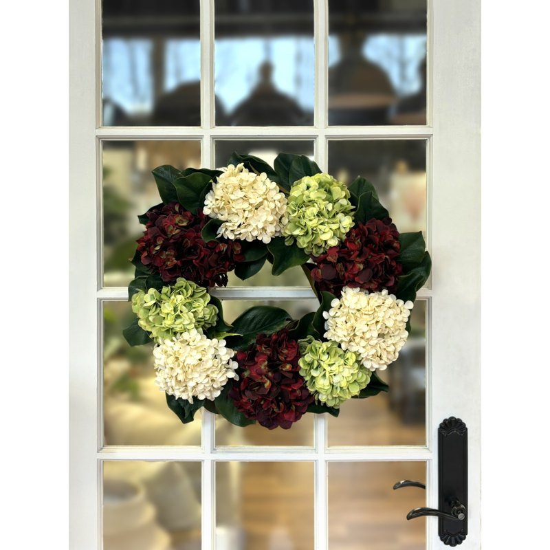 Handcrafted Faux Magnolia 24'' Wreath