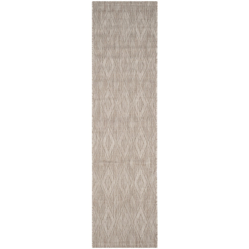 Tapis intérieur / extérieur beige Davy, Tapis de couloir 2 pi 3 po x 14 pi