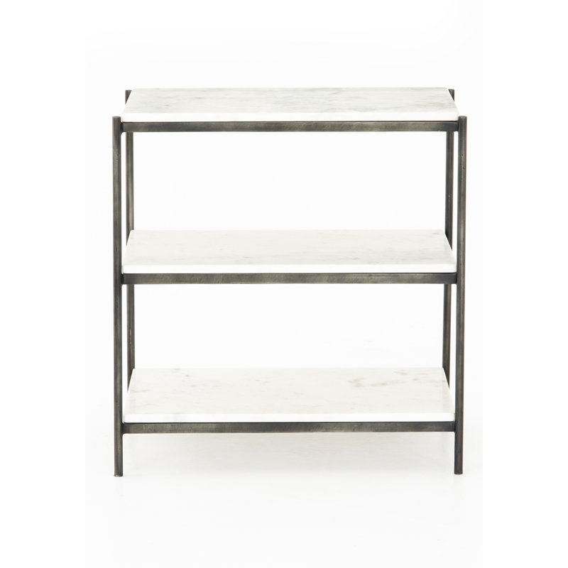 Feltault Nightstand, Hammered Gray/White
