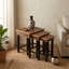 Ensemble de 3 tables d'appoint NOVICA fabriquées à la main Bird Of Paradise