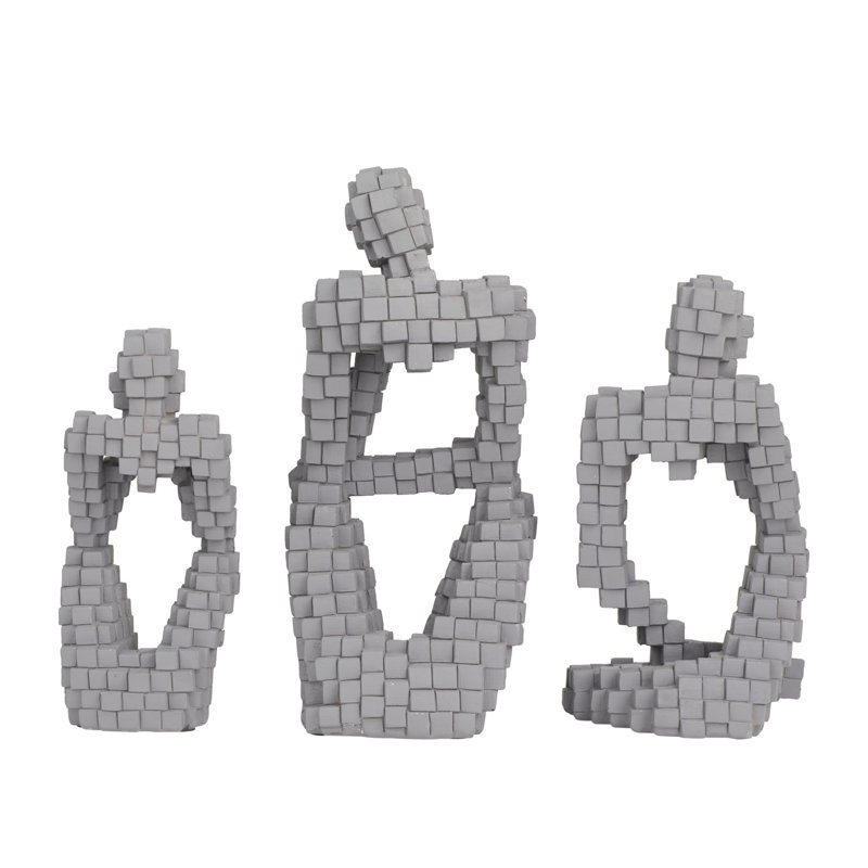 Fiorelli Stone Abstract Figurine / Sculpture Decorative Object, Gray