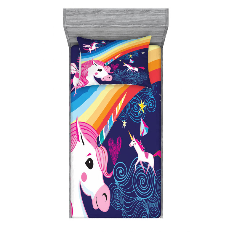 Microfiber Sheet Set, Twin Sheet Set with Fitted Sheet