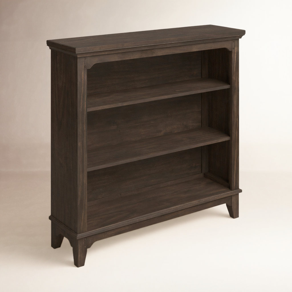 Mabank Wide Bookcase, River Rock Brown