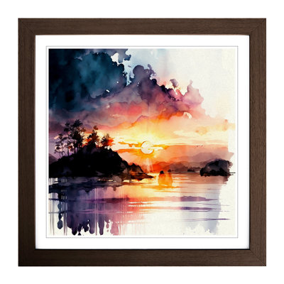 Sunrise Watercolour - Framed Print