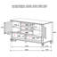 Blanc vieilli 4 chambres à coucher avec lit, table de chevet, commode et miroir pour très grand lit, matériau en bois, hauteur 57 po, largeur 81,39 po, longueur 85,83 po