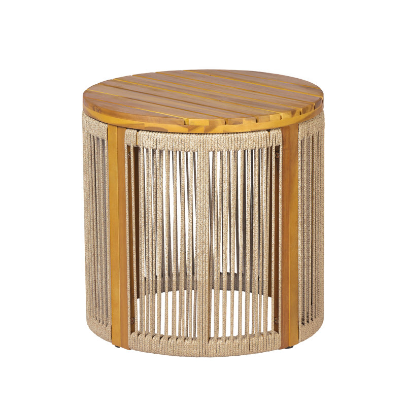 Table d'appoint Ayal Modern Coastal, Brun