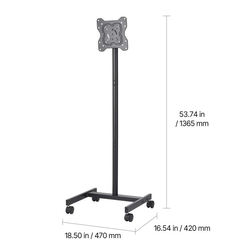 Rolling TV Stand with Universal Compatibility and Smooth Mobility