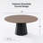 60" Two-tone Round Oak Dining Table with Solid Wood Pedestal Modern Kitchen Table for Living Room Dining Room Seats 8-2082075128-2082075133