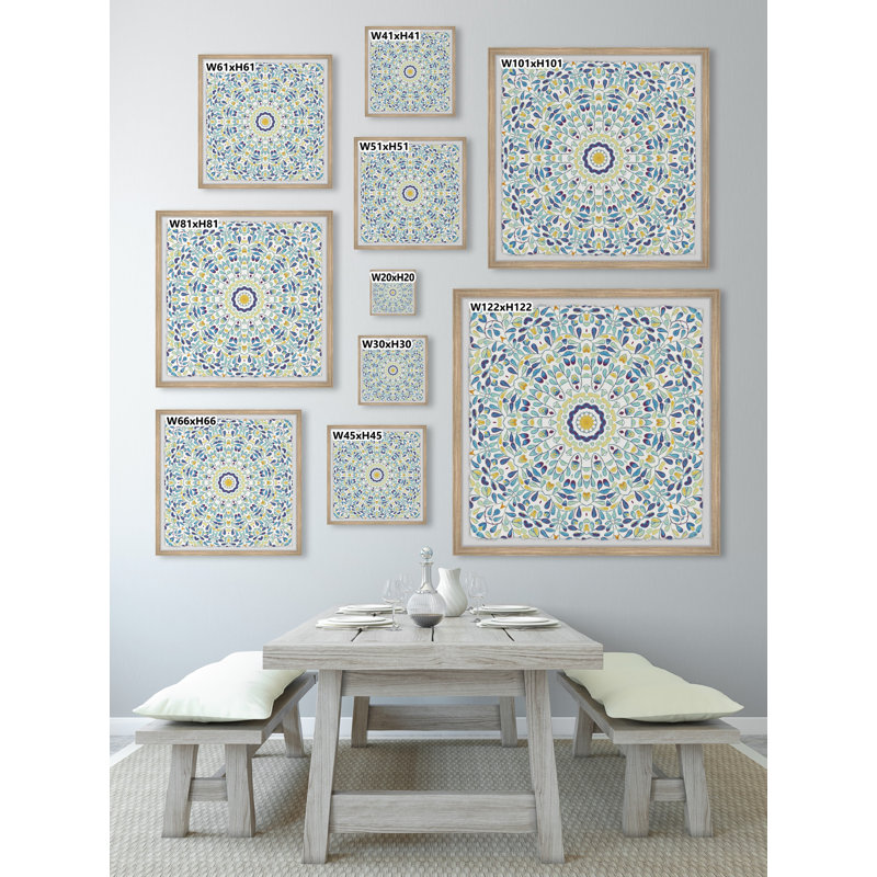 Leaf Circle - Single Picture Frame Painting, 51cm H x 51cm W x 3.81cm D