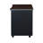 Pasqual Steel Mobile Locking Utility/Fax/Copy Table 30" X 23.25" - Neo Walnut Top, Black Base-122430401