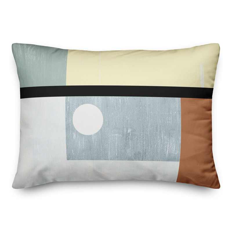 Mid Mod Shapes and Lines Rectangular Pillow Cover & Insert