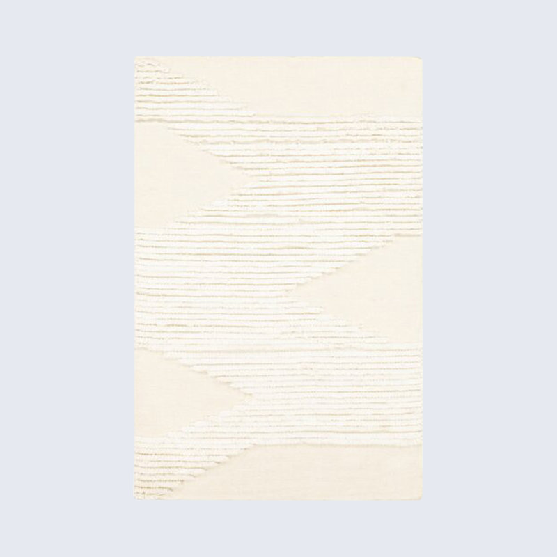 Arcus Marianne Hand-Woven Wool Cream Area Rug, Rectangle 2' x 3'