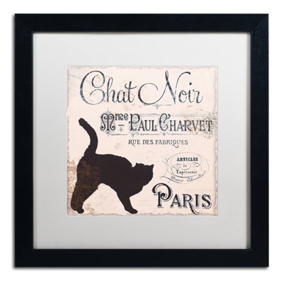Jadaya «Les Chats II», affiche vintage encadrée