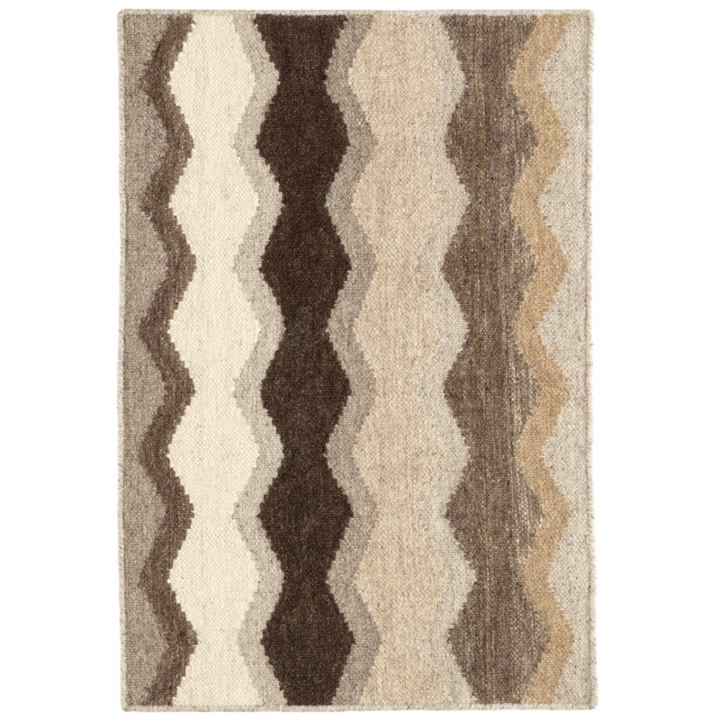 Safety Net Neutral Handwoven Wool Rug, Rectangle 8' x 10'