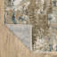 Tapis beige / bleu sarcelle à éléments abstraits Ehlena-392167609