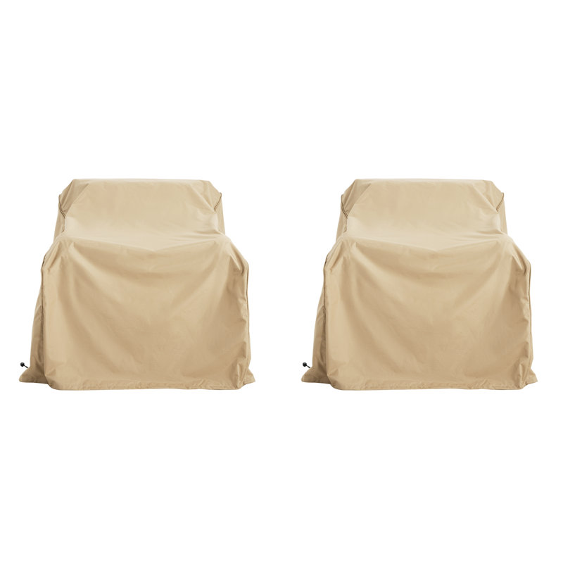 Shield Patio Outdoor Club Chair Cover, Beige, Set Of 2, Beige