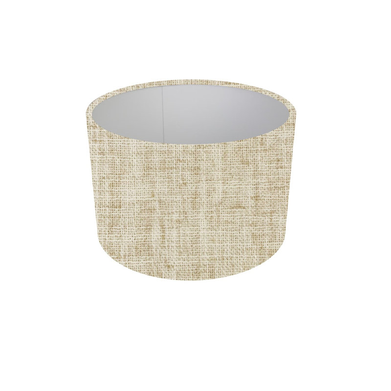 Cotton Drum Pendant Shade ( Screw On ) in Beige, 25 H x 45 W x 45 D cm