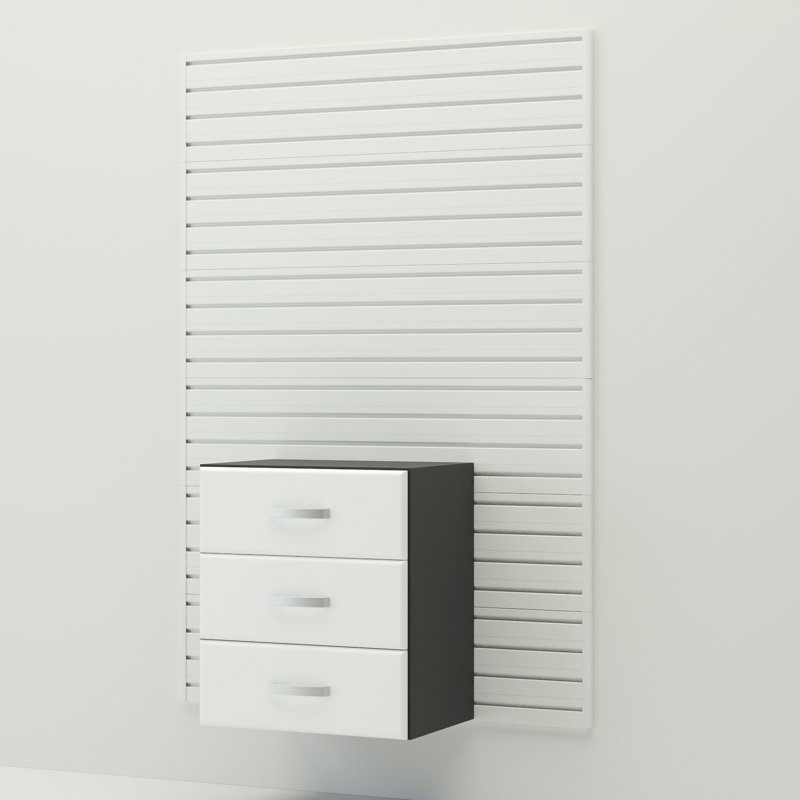 Armoire de rangement murale à 3 tiroirs Flow, Blanc
