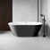 67'' Acrylic Freestanding Bathtub With Unique Diamond Pattern Design Chrome Overflow And Pop-up Drain