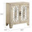 Console blanche antique avec portes en verre à miroir pour l'élégance du couloir dans l'organisation du salon