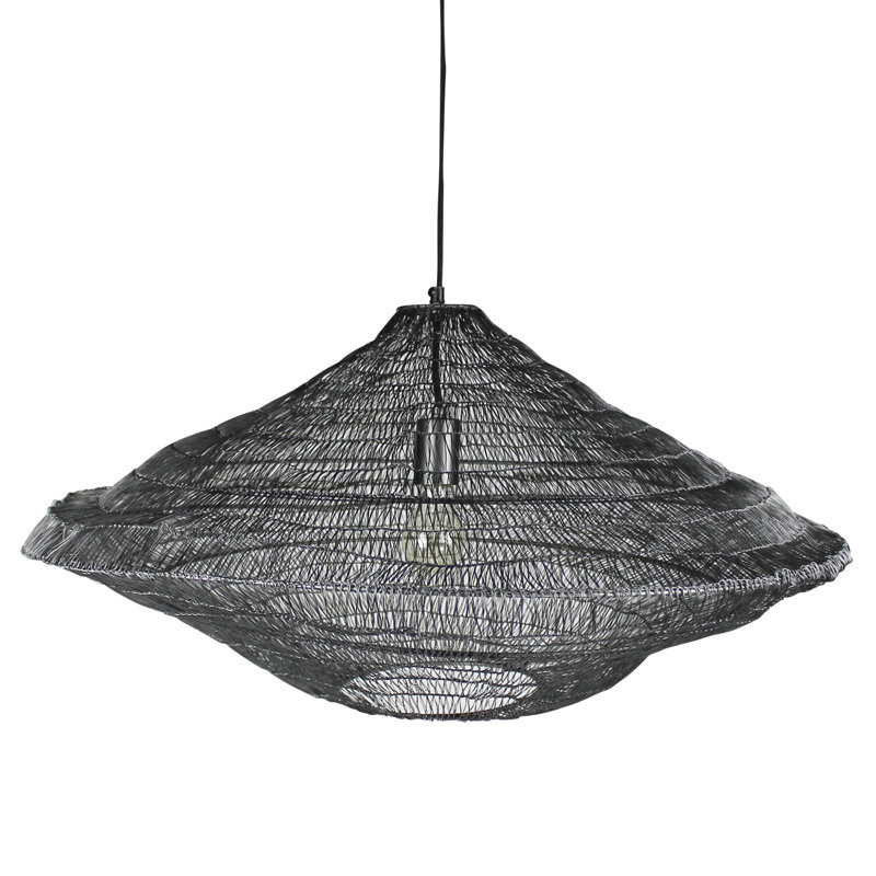 Luminaire suspendu en fil tissé, Naturel foncé, Naturel foncé