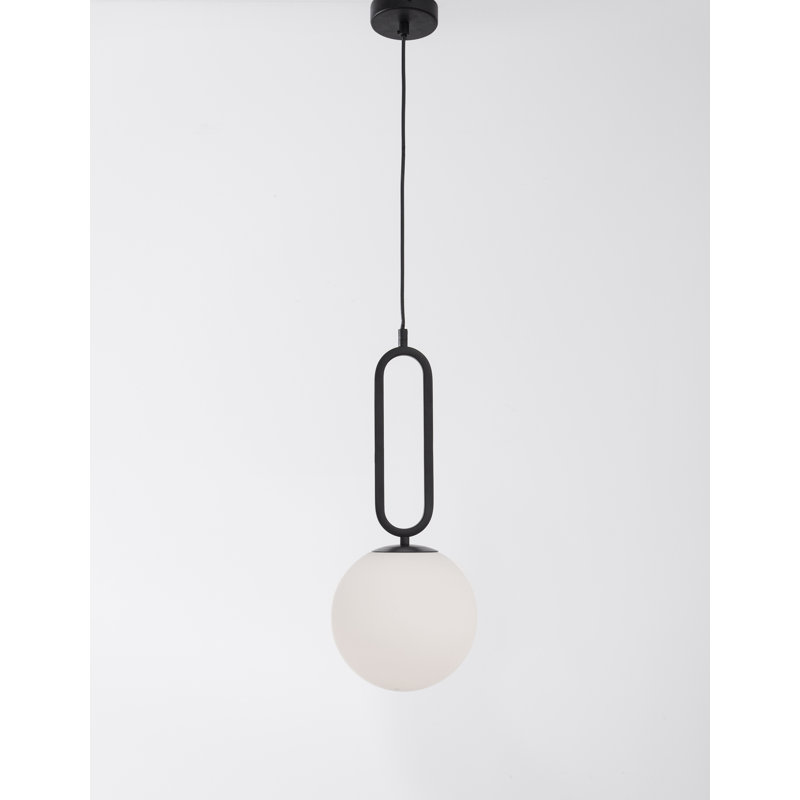 1 - Light Sphere Pendant, Black, 120cm H x 20cm W x 20cm D