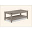 Ensemble de table basse rustique gris brun 3 pièces avec table basse rectangulaire en bois et deux tables de bout carrées assorties
