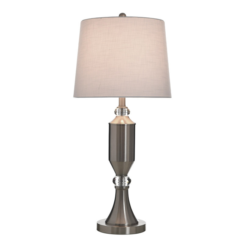 Steel Table Lamp - Brushed Steel